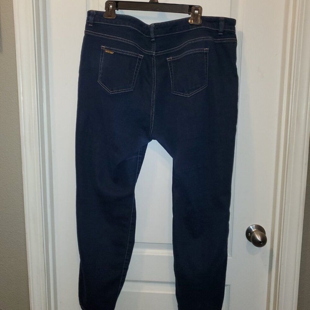 Michael Kors Curvy Girl stretch Jeans w/Gold Button detail -16 - Picture 3 of 8